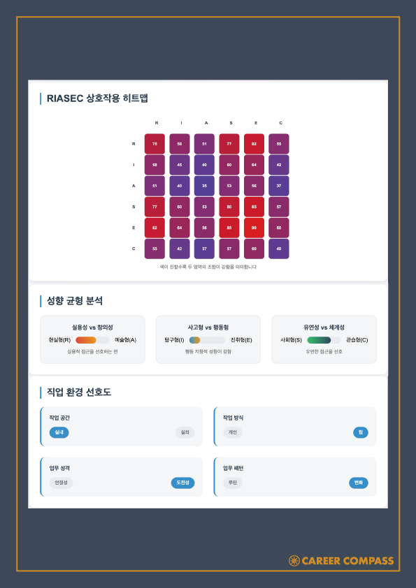 RIASEC 분석 결과 샘플 4